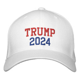 Donald Trump for President Election 2024 Red Gold Embroidered Baseball Cap