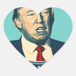 donald trump for president heart sticker