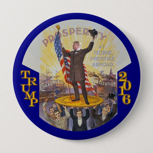 Donald Trump for President in 2016 Button (Front)