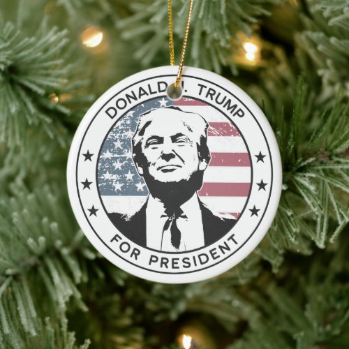 Donald Trump for President MAGA Ceramic Ornament