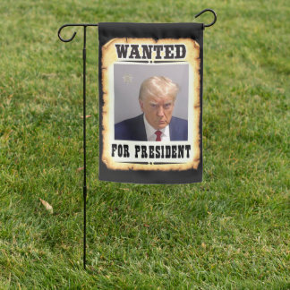 Donald Trump For President Mug Shot Garden Flag