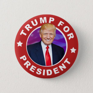 Donald Trump for President Photo Pinback Button
