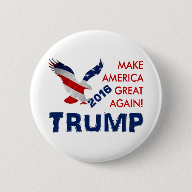 Donald Trump For President Pinback Button (Front)