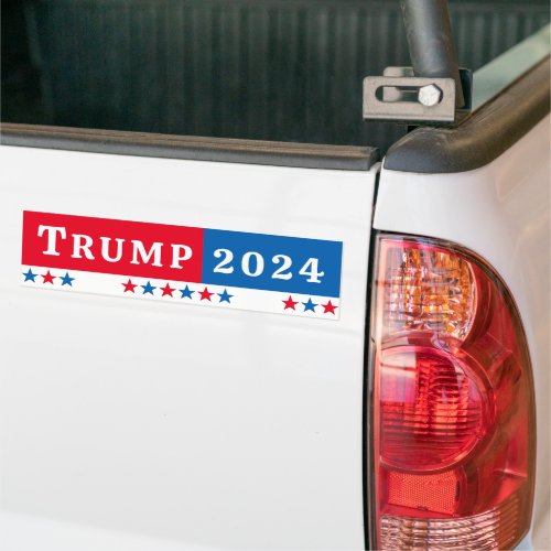 Donald Trump for President Red White Blue 2024 Car Bumper Sticker