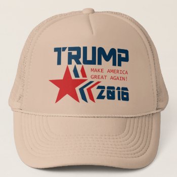 Donald Trump For President Trucker Hat by EST_Design at Zazzle
