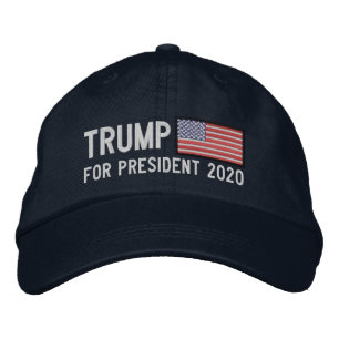 Donald Trump for President with American Flag Embroidered Baseball Cap