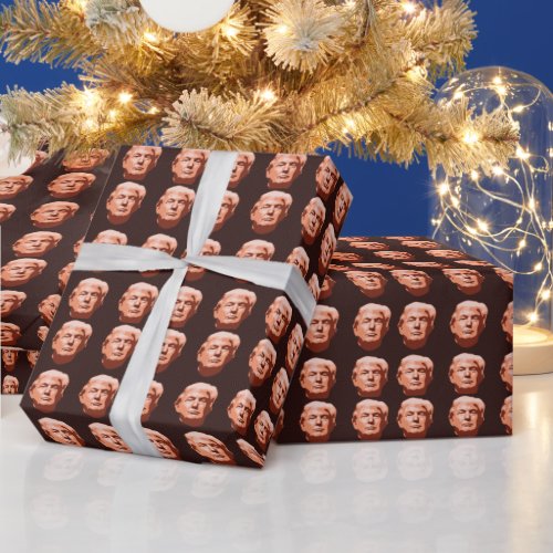 DONALD TRUMP FUNNY CHRISTMAS WRAPPING PAPER