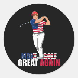 Donald Trump - Funny Golf Gift Classic Round Sticker