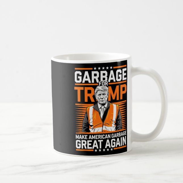 Donald Trump Garbage Orange Reflective Safety Vest Coffee Mug (Right)