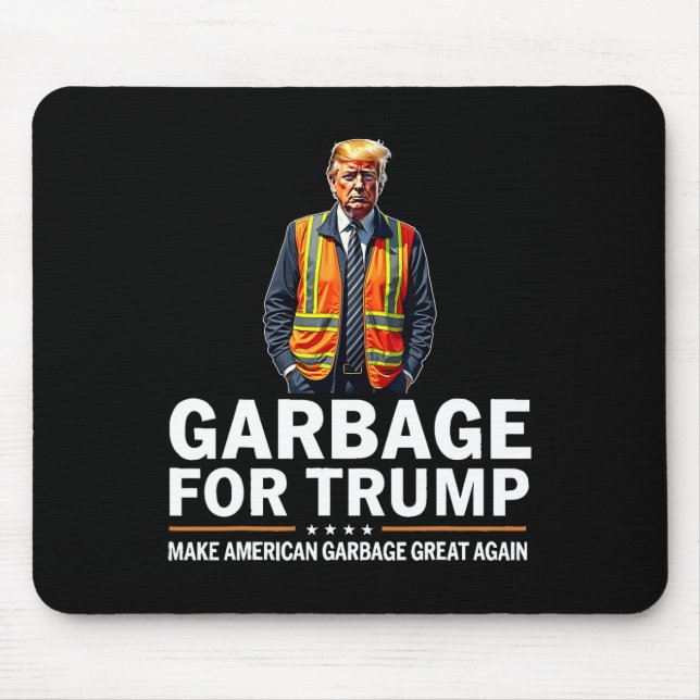 Donald Trump Garbage Orange Reflective Safety Vest Mouse Pad (Front)