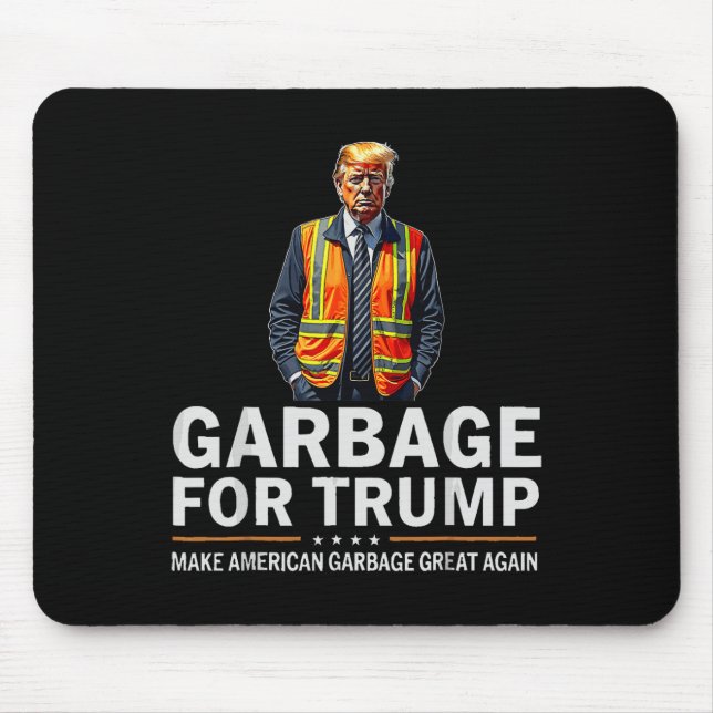 Donald Trump Garbyge Orange Reflective Safety Vest Mouse Pad (Front)