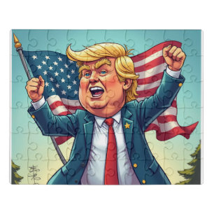 Donald Trump, gifts from Santa Jigsaw Puzzle