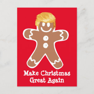 Donald Trump Gingerbread man Postcard