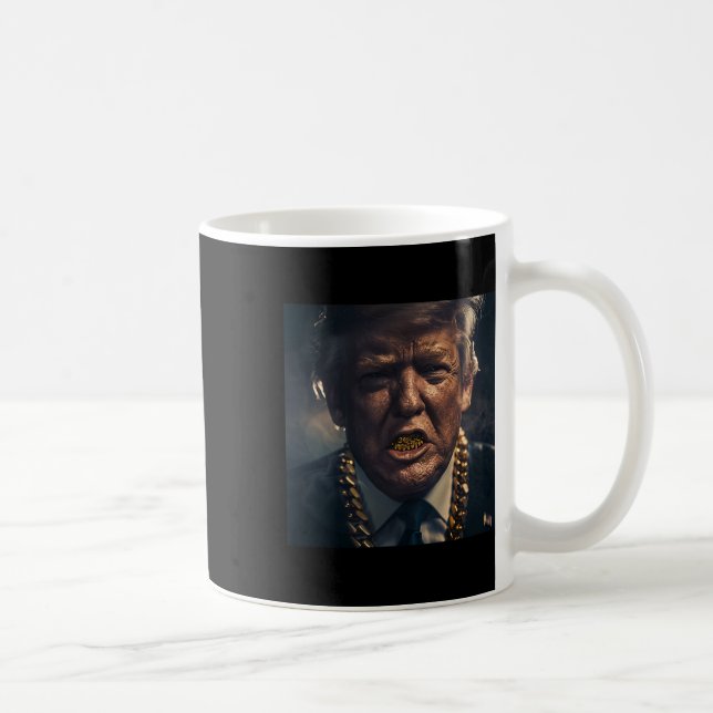Donald Trump Gold Grillz  Coffee Mug (Right)