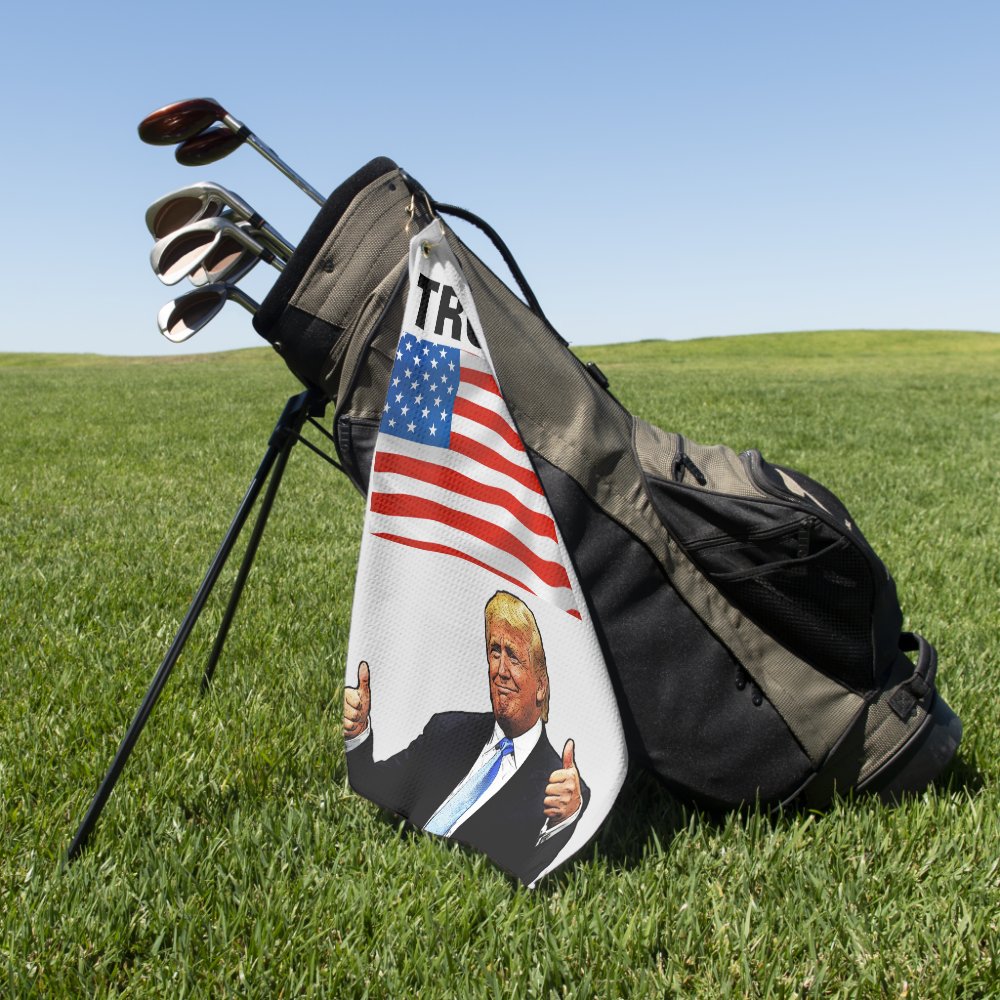 Discover DONALD TRUMP GOLF TOWEL PATRIOTIC