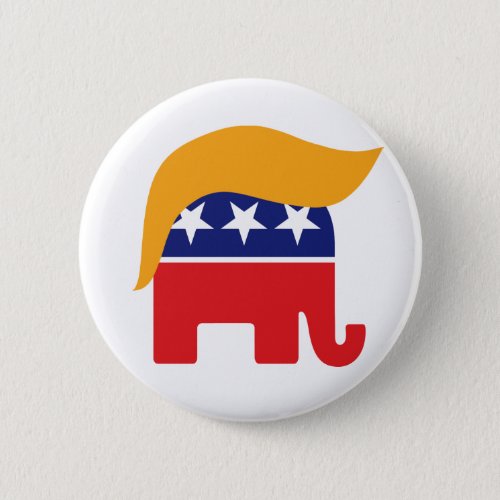 Donald Trump GOP Elephant Hair Button