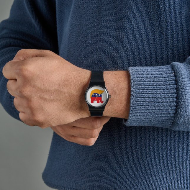 Donald Trump GOP Elephant Hair - It's Time Watch (Hand)