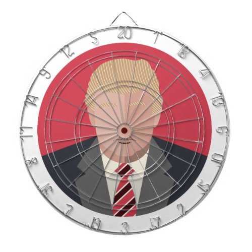 Donald Trump Graphic Representation Dartboard With Darts