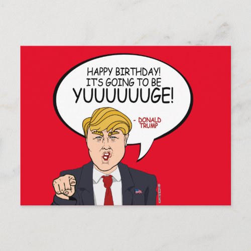 Donald Trump Greeting _ Happy Birthday _png Postcard