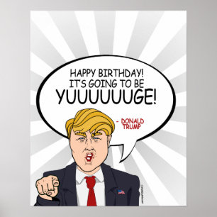 Donald Trump Greeting - Happy Birthday -.png Poster