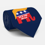 Donald Trump Hair Gop Elephant Logo 2024 Neck Tie at Zazzle