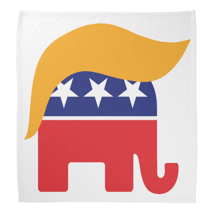 Donald Trump Hair GOP Elephant Logo Bandana | Zazzle.com