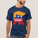 Donald Trump Hair Gop Elephant Logo T-shirt at Zazzle
