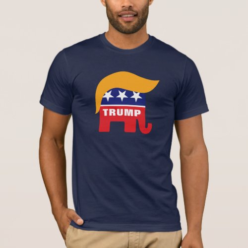 Donald Trump Hair GOP Elephant Logo T_Shirt