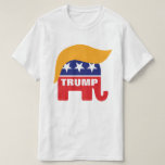 Donald Trump Hair Gop Elephant Logo T-shirt at Zazzle
