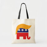 Donald Trump Hair Gop Elephant Logo Tote Bag at Zazzle