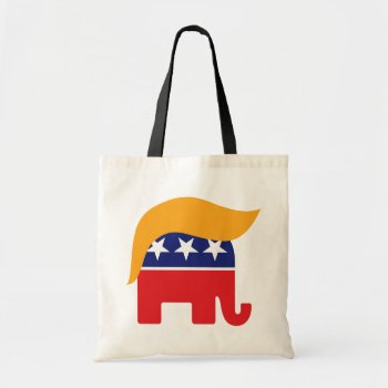 Donald Trump Hair Gop Elephant Logo Tote Bag by VoterCentral at Zazzle