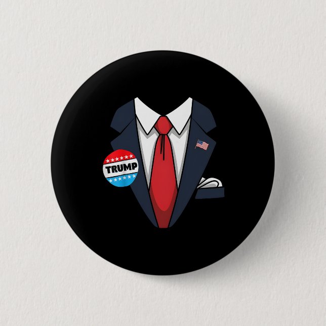 Donald Trump Halloween Costume Suit For Toddler Ki Button (Front)