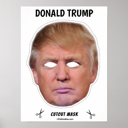 Donald Trump Halloween Mask Poster
