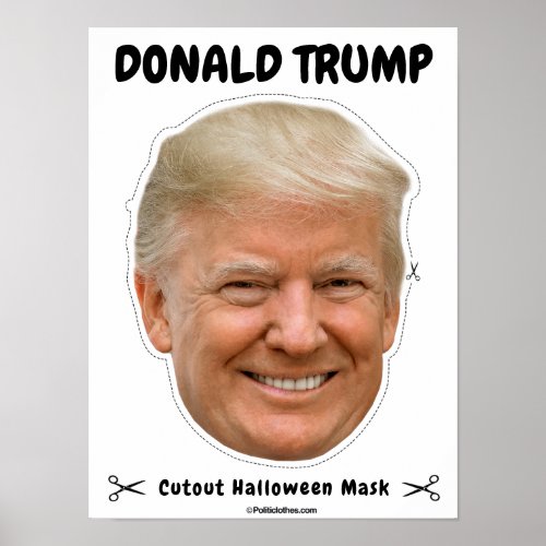 Donald Trump Halloween Mask Poster