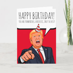 Donald Trump: Happy Birthday Letterpress Thank You Card