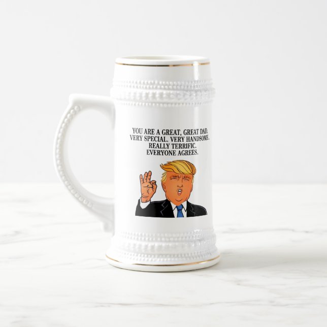 Donald Trump Happy Fathers Day Coffee Mug Large Gr (Left)