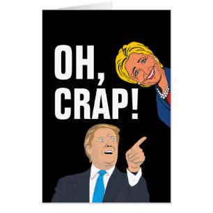DONALD TRUMP & HILLARY FUNNY HUGE BIRTHDAY Cards