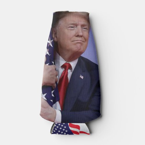 Donald Trump hugs the Flag Bottle Cooler