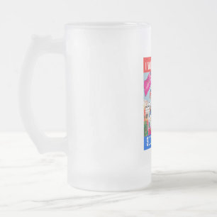 DONALD TRUMP - I VOTED FOR TRUMP, SO DEAL WITH IT FROSTED GLASS BEER MUG