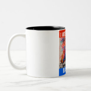 DONALD TRUMP - I VOTED FOR TRUMP, SO DEAL WITH IT Two-Tone COFFEE MUG