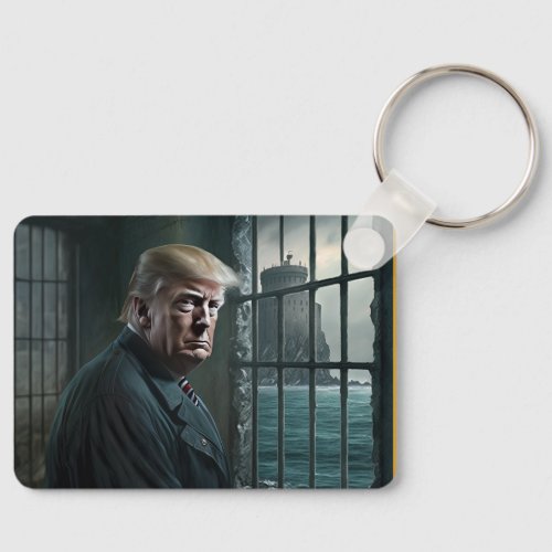 Donald Trump in Alcatraz Prison Keychain