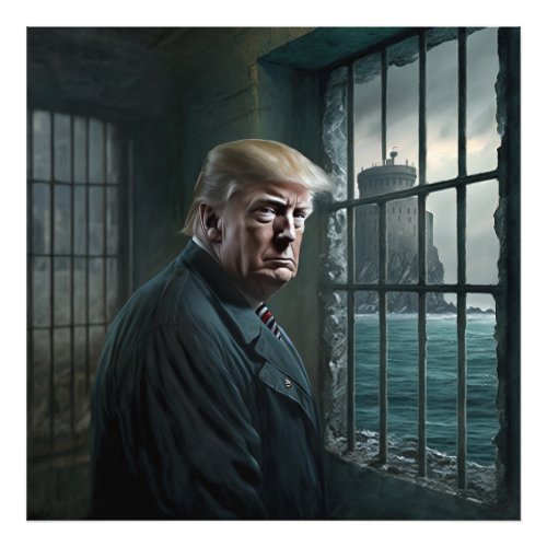 Donald Trump in Alcatraz Prison Photo Print