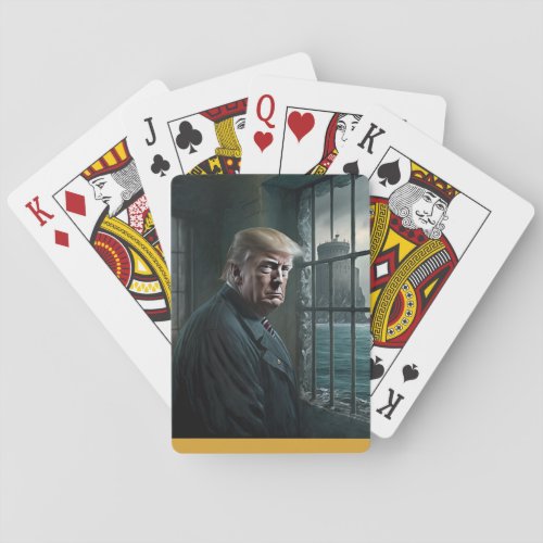 Donald Trump in Alcatraz Prison Playing Cards