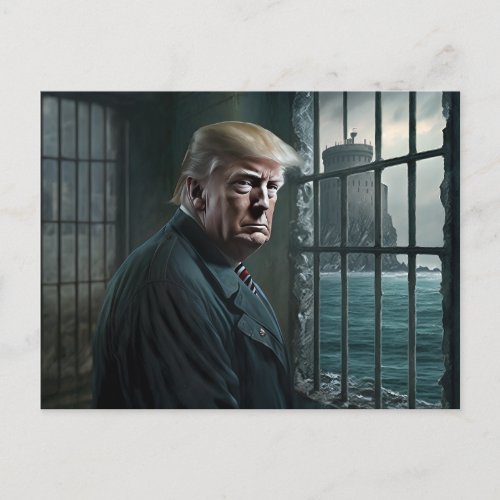 Donald Trump in Alcatraz Prison Postcard