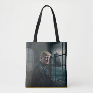 Donald Trump in Alcatraz Prison Tote Bag