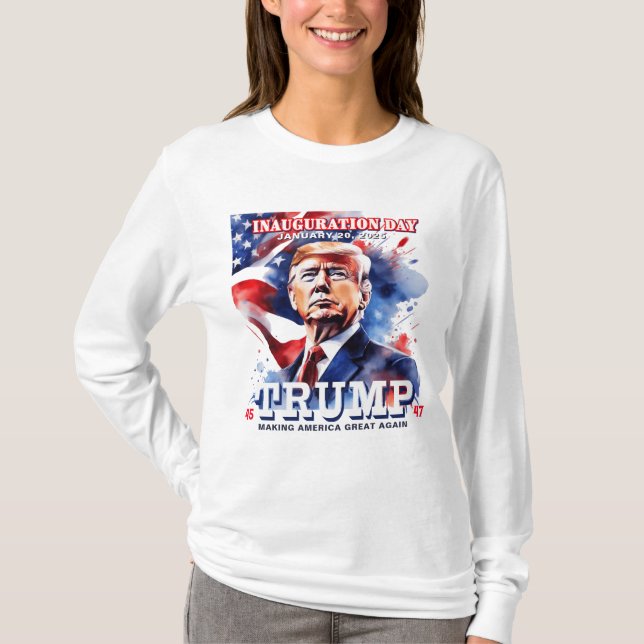 Donald Trump Inauguration Celebration Ladies T-Shirt (Front)