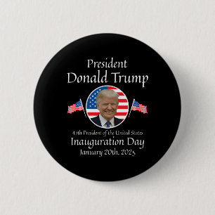Donald Trump Inauguration Day 2025 47th Usa Presid Button