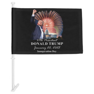 Donald Trump Inauguration Day 47th President Car Flag