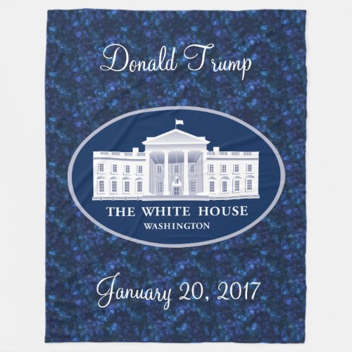Donald Trump Inauguration Day  White House Fleece Blanket