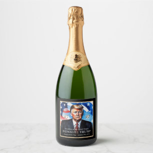 Donald Trump Inauguration Novelty Champagne Sparkling Wine Label